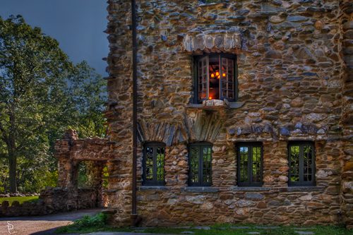 sdchdr-116 Gillette Castle - HDR image of the outside of the castle - tonemapped using Nik HDR Efex Pro