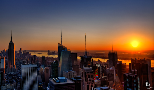 sdctopofrock-115 New York City Skyline at Sunset from Top of the Rock