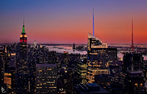 sdctopofrock-117 NYC skyline at sunset from Top of the Rock