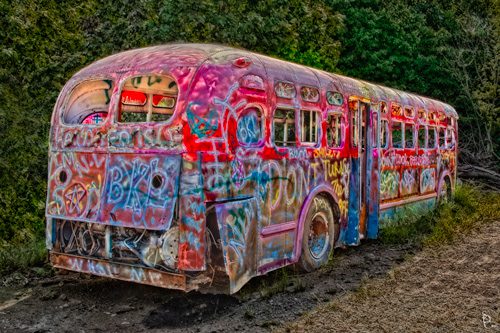 sdcgraffiti Graffiti HDR Bus