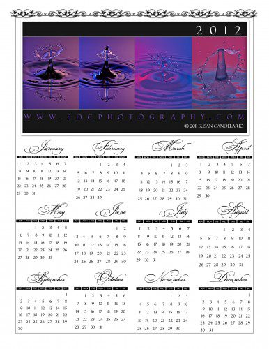 Water drops Photo Free 2012 calendar Water drops Photo Free 2012 calendar