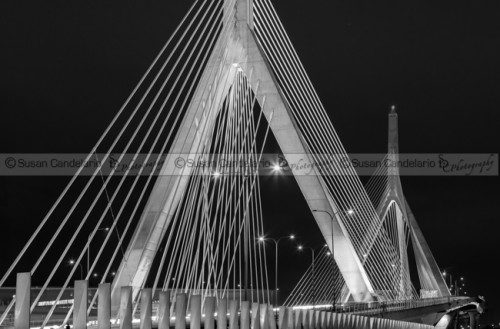 Leonard P. Zakim Bunker Hill Memorial Bridge BW Leonard P. Zakim Bunker Hill Memorial Bridge BW