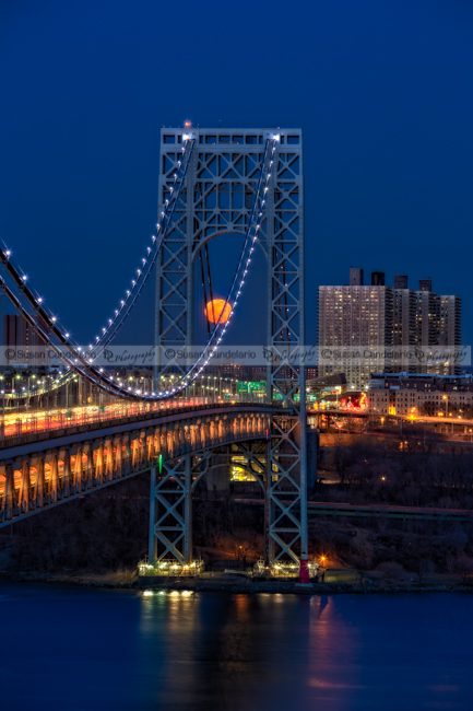George Washington Bridge Full Moonrise George Washington Bridge Full Moonrise