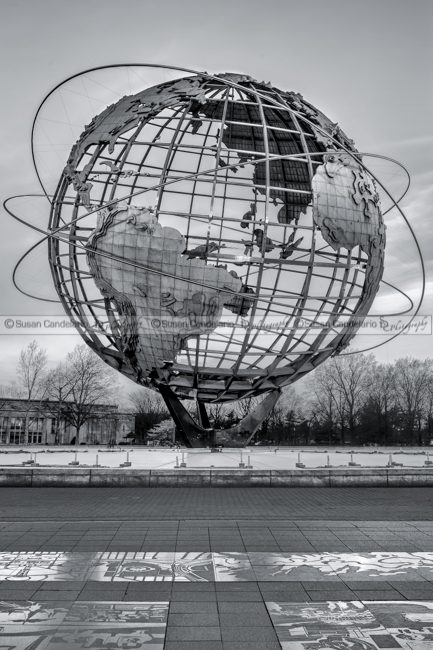 NY Worlds Fair Unisphere BW BW NY Worlds Fair Unisphere BW