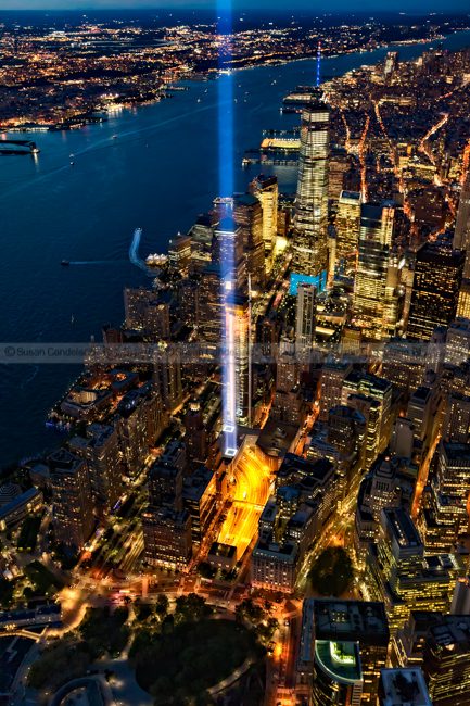 911 Tribute In Light NYC Aerial View 911 Tribute In Light NYC Aerial View
